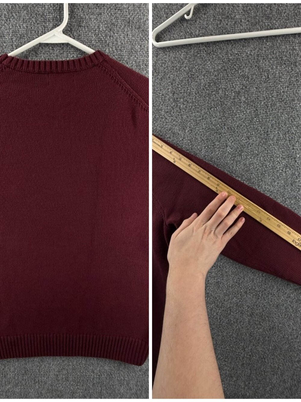 NWOT Polo Ralph Lauren Cotton Crewneck Sweater Red Wine XL Heavyweight Pullover - Picture 15 of 16
